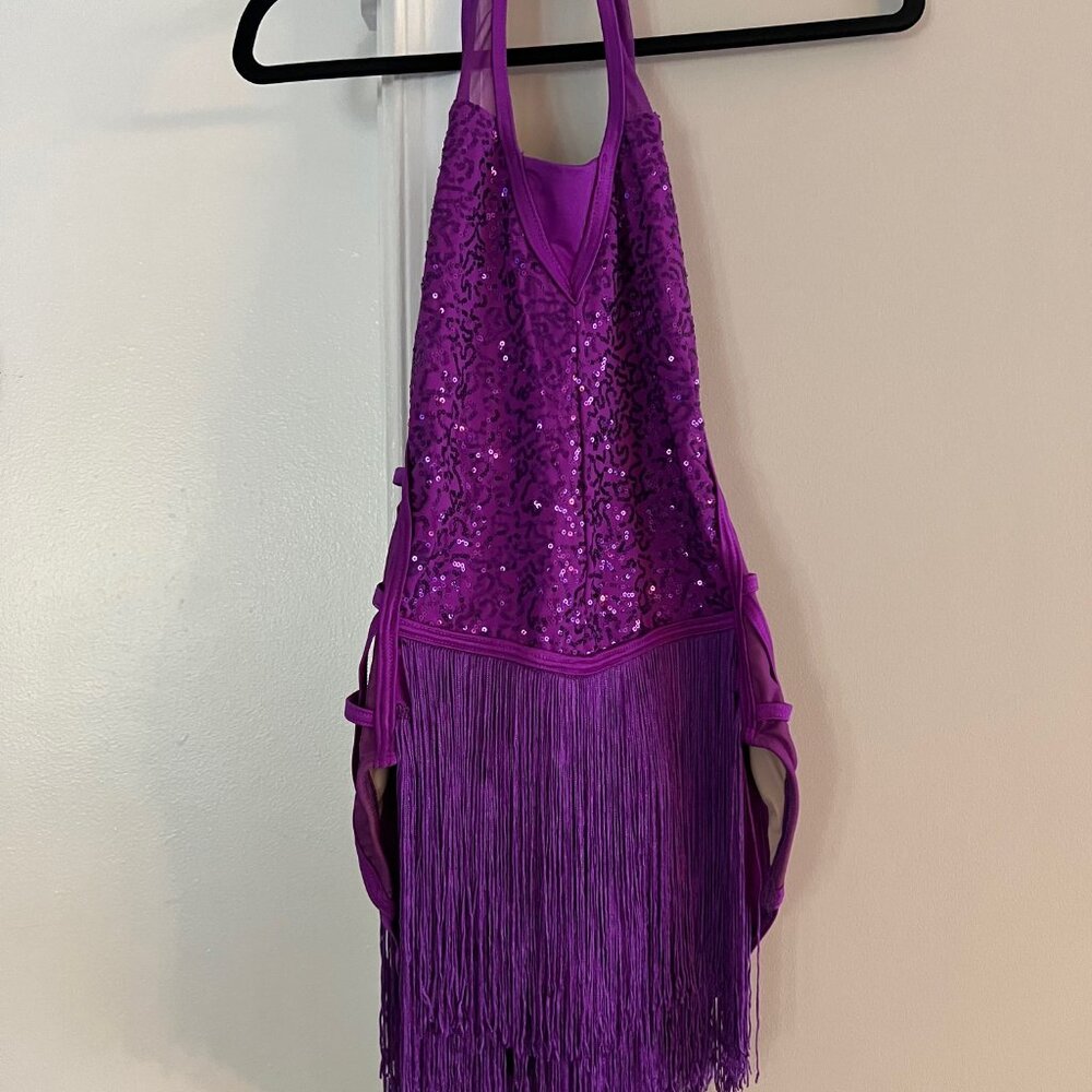 Weissman Purple Sequin with Fringe Jazz Costume MA